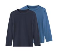 lupilu® Camisetas manga larga infantil pack 2 (azul/azul marino, 122/128)