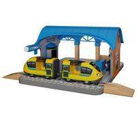 lupilu® Extensión ferroviaria de madera de gran tamaño FSC (estación de ferrocarril)