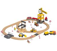lupilu® Ferrocarril de madera (Sitio de construcción)