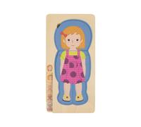 LUPILU® Juego de encajar letras / Puzzle de números / Puzzle de cuerpos (Puzzle del cuerpo (chica))