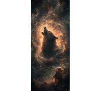 Lupo Dipingere con i Numeri Adulti, Misura XXL 90x270cm,Il Sogno Paint by Numbers Kit Principianti Con 3 Penne, Kit Fai Da Te, Hobby Creativi Adulti Regalo Donna Decorazioni, (Senza Cornice) P0M-266