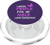 Lupus Awareness I Wear Purple For My Niece PopSockets PopGrip para MagSafe