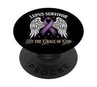 Lupus Survivor by The Grace of God Enfermedad Autoinmune PopSockets PopGrip Adhesivo
