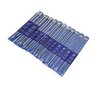 Luqeeg 22Pcs Knitting Needles Set, 25cm Stainless Steel Glossy Metal Knitting Needles Set, Knit Weave Craft DIY Sewing Tools Handcrafted Knitting Needles For Knitted Socks, Scarves, Gloves