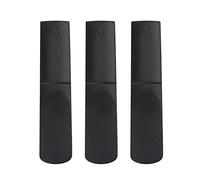 Luqeeg 3 Cañas de Saxofón Alto 2.5, Cañas de Saxofón de Plástico 2.5, de Alto de Resina con Acabado Negro, sin Necesidad de Mojar, Ideal para