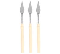 Luqeeg 3 Piezas Paleta Cuchillo Pintura Raspador Herramienta de Mezcla con de Plástico Brillante para Aceite Acuarela Acrílico Uñas Arte Cuerpo Cara Pintura Miniatura