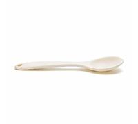 Luqeeg 4 Cucharas de Cocina de Silicona, Aptas para Lavavajillas, Antiadherentes, a Prueba de Calor, Agarre Cómodo de 10.83 Pulgadas, para Mezclar, Servir, Masa, Jarabe y Miel (Beige)