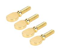 Luqeeg 4 Tornillos de Ligadura para Boquilla de Saxofón, Accesorio de Repuesto Chapado en Oro de Latón para Instrumentos de Viento de Madera, con Diseño de Fácil Instalación, Se Adapta a Todas las