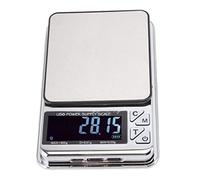 Luqeeg Báscula Digital de Cocina 600/0.01g - Mini Báscula Electrónica de Alta Precisión para Hornear, Alimentos, Joyas, Resistente Al Agua IPX6, Carga USB, Pantalla LCD, Onzas Y Gramos