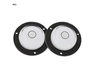 Luqeeg Burbuja de Nivel Circular de 5 Piezas, Plástico Transparente de Primera Calidad para Calibración Horizontal, con Orificio de Montaje para Balanza, Báscula Electrónica y Plataforma de Cámara