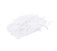 Luqeeg Catcher de Sueños Tejido a Mano, Decoración Colgante de Pared de Boho, Cazador de Sueños Minimalista para Dormitorio, Sala de Estar, Estudio, Cafetería (White)