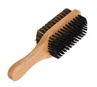 Luqeeg Cepillo para Barba de Doble Cara, Formador de Estilos Ondulados, con Cabello Medio a Grueso, de Madera de Goma, Fácil Control, Desenredado y Peinado, para Afeitado de Barba y