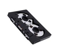 Luqeeg Cinta de Casete en Blanco de 50 Minutos, Cinta de Carrete de Metal de Doble Cara, de Caja Transparente, Ideal para Grabación de Música y Voz