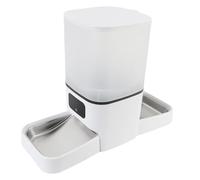 Luqeeg Comedero Automático para Gatos, 6L Gran Capacidad Dispensador de Comida Inteligente para Gatos con Control Remoto y Opciones de Alimentación Versátiles para Alimento Seco