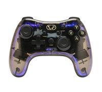 Luqeeg Controlador de Juegos Inalámbrico, Palanca de Mando BT Gamepad, Controlador de Gamepad de Conexión Dual USB BT con Retroiluminación RGB Y Dos Motores de Vibración, para PC Interruptor