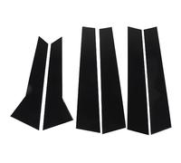 Luqeeg Embellecedor de Postes de Pilar B de 6 Piezas, Embellecedor de Ventana de Puerta Lateral Exterior Negro Brillante Resistente Al Agua para 95B 2014 a 2023, Ideal para Actualización de