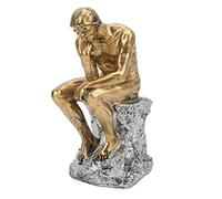 Luqeeg Estatuas de Pensador Retro, Elegante Escultura de Hombre Pensante de Resina, Figura Coleccionable de Pensador Que Provoca el Pensamiento, Exquisita Estatua del Pensador para Dormitorio