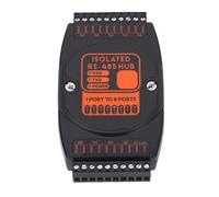 Luqeeg Hub 485, 1 Entrada y 8 Salidas Aislamiento Fotoeléctrico de Grado Industrial Repetidor de 8 Canales, Repetidor de Aislamiento de 2500 Vrms con Protector de 600 W, Ideal para Estructura de Bus