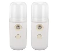 Luqeeg Humidificador Portátil de 2 Piezas, Mini Máquina Humidificadora, Generador de Niebla Compacto con Batería Integrada de 250 MAh y Cable USB, Ideal para el Hogar, Viajes y Oficina