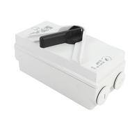 Luqeeg Interruptor de Desconexión de Motor Cerrado, Caja de Interruptor Industrial IP66 de 2 Polos 63 A, de Contactos Plateados con Círculo de Sellado, Ideal para Generador, Barco, Construcción de