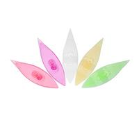 Luqeeg Juegos de frivolité de 5 Uds, Accesorios de Costura de Herramientas Artesanales de Encaje a Mano de Plástico con Superficie Lisa, Ideal para Manualidades Manuales (12039 verde fruta, amarillo