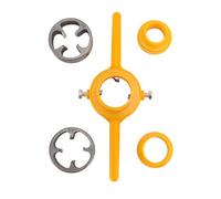 Luqeeg Kit de Herramientas para Roscar Tubos Manual, Herramienta de Roscado Manual, Juego de Matrices de Roscado con 3 Troqueles NPT de 1/2, 3/4 y 1 Pulgada, Ideal para Tuberías de Agua, Tuberías de
