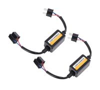Luqeeg LED CANBUS Decoder 2pcs H4, DC 9-16V Plug y Reproducir la Resistencia Anti-faros Parpadeante, Previene Errores OBC, Conectores AMP