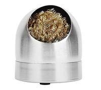 Luqeeg Limpiador de Puntas de Soldadura, Limpiador de Cautín, de Puntas de Cautín con Diseño de Cúpula, Ideal para Succión Manual de Estaño, No Necesita Agua (SILVER)