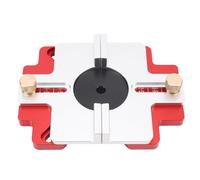 Luqeeg Localizador de Ranuras para Enrutador de Madera 2 en 1 de Aleación de Aluminio, Base Ranurada con Escala Transparente, Rango de Sujeción de 0-50mm, Ideal para Carpintería