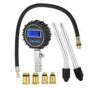 Luqeeg Manómetro de Cilindro Digital para Automóvil, Motocicleta, Camión, 3-300 PSI |4 Unidades Conmutables PSI KPa Bar Kgf/cm2, Probador de Detección de Fugas de Motor para Mecánicos y Entusiastas