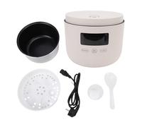 Luqeeg Mini Olla Arrocera de 3L, Máquina para Hacer Arroz Eléctrica de Acero Inoxydable, Sistemas de Control Inteligente Antiadherente Menú 8 en 1 para Ollas Calientes Fideos (A)