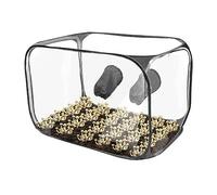 Luqeeg Mushroom Growing Still Air Box Pop-up Mushroom Grow Tent Kit, Portable Mushroom Growing Container for Spores Mycology Horticulture Supplies, 35.8x23.2x22.8inch