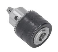 Luqeeg Portabrocas de 3 Mordazas de 1/16 a 1/2 Pulgadas, Portabrocas de Impacto de Acero con Alto Contenido de Carbono, Adaptador de Conversión con Accionamiento de /2 y Hexagonal de /4, Ideal para