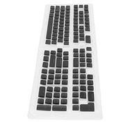Luqeeg Pudding KeyCaps, Individualidad y Hermosa, Hecha de PBT, OEM 129 Teclas, Dos Inyección de Color, Pastel, Diseño Ergonómico, Decora su Teclado, Apropiado para Mecánico (BLACK)