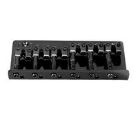 Luqeeg Puente para bajo Eléctrico de 6 Cuerdas, Base Fundida Resistente de Aleación de Zinc con Silletas Ajustables, Ideal para Presentaciones en Escenario, Práctica y Grabación de Música (BLACK)