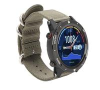 Luqeeg Reloj Inteligente Impermeable para Hombre con Altímetro, Barómetro, Brújula y Pronóstico del Tiempo para Senderismo, Pantalla IPS TFT de 1,28 Pulgadas (DE Verde)