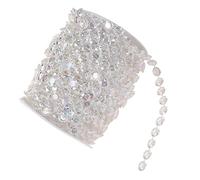 Luqeeg Rollo de Cadena de Cuentas de Colores de 10 Mm, Cuentas Decorativas Acrílicas con Alta Transparencia para Bodas, Festivales, Cortinas de Puertas, Lámparas Colgantes