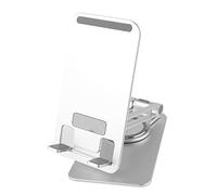 Luqeeg Soporte Plegable para Teléfono Celular, Soporte Giratorio de Aleación de Aluminio Ajustable de 360 Grados con Fuerte para Tableta Móvil, Escritorio, Oficina, Hogar