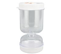 Luqeeg Tarro de Cristal para Encurtidos, Tarro de Reloj de Oliva 50 Oz con Colador, Separador Jugo Pepinillos a Prueba de Fugas para Separación Húmeda y Seca de Pepinillo y Jalapeño