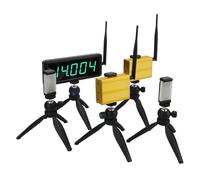 Luqeeg Temporizador Láser Inalámbrico, Cronómetro de Carreras con Pantalla Digital de 5 Dígitos Cronómetro LED Reloj de Carrera Cronómetro a Pilas para Carreras de Velocidad, Atletismo