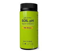 Luqeeg Tira de Prueba PH del Suelo, Prueba de PH del Suelo de 100 Piezas, Kit de Papel Prueba PH de Rango de 3,5 a 9 Prueba para Césped Vegetal Jardinería Suciedad Jardín Césped Planta