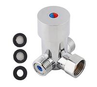 Luqeeg Válvula Mezcladora de Agua Fría y Caliente, Válvula Mezcladora Termostática, de Control de Temperatura con Rosca Estándar G1/2 para Grifo Automático Construcción de