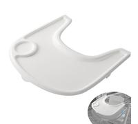 LuQiBabe Funda para bandeja de trona compatible con silla Stokke Tripp Trapp con portavasos, superficie lisa y fuerte succión, fabricada con plástico apto para alimentos (sin BPA, BPS, BPF, plomo
