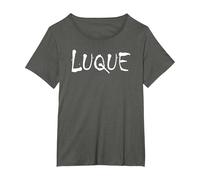 Luque Apellido Americano Hispano Mexicano Español Familia Camiseta, Mujer Tallas Grandes, Asfalto, 4XL Grande