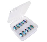 Lura de Spinnerbait, Trout Fishing señuelos | Kit de hilanderos 10x Trout Lures Spinners - Diseño realista Catcher de do de púas, gancho de vástago corto, accesorios de plantillas para los dores de la