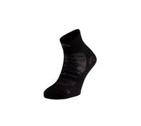 Lurbel Aran Three Lite - Calcetines para Walking Unisex, Calcetines de Lana Merino, Clacetin para andar, Calcetín para el dia a dia. (FR/ES, Letras, M, Regular, Regular, Negro/Gris Oscuro)