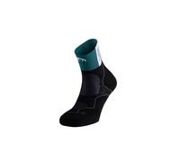 Lurbel Calacetines para trail Desafio Four SS26 - Calcetines unisex, transpirables, antiampollas y antiolor con amortiguación. (FR/ES, Letras, L, Regular, Regular, Negro/North Sea)