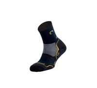 Lurbel Camino Four, Calcetín Sin costuras, Calcetín para caminar, Calcetines de senderismo, Transpirables, Calcetines Unisex. (XL - A. Marino/Amarillo)
