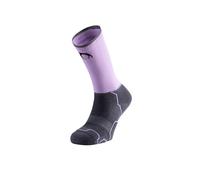 Lurbel Desafio Five Compression, Calcetín compresivo, calcetines de trail running, calcetines sin costuras, calcetín anti-ampollas. Unisex (FR/ES, Letras, S, Regular, Regular, Lavanda/Gris Oscuro)