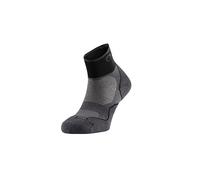 Lurbel Desafío Three - Calcetines de trail running unisex, Calcetin transpirable, antiampollas y antiolor, Calcetines con amortiguación, Calcetin tobillero para trail (39-41, Gris/Negro)